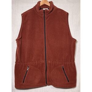 Cold Air Design Jackson Hole Wy. Full Zip Women’s XL Brown Fleece Vest Polartec